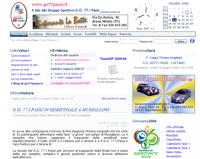 Immagine della home page di go77passi.it nel 2006.