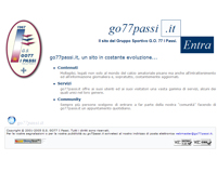 Immagine della landing page di go77passi.it nel 2006